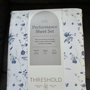 Threshold Blue Floral Performance Sheet Set